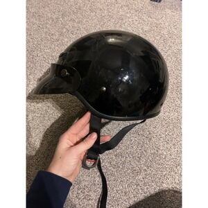 Fulmer AF 15 DOT Motorcycle Helmet Black Retro‎ Open Face Size S